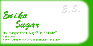 eniko sugar business card